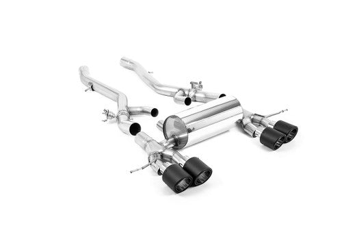 Milltek Axle Back System with JET-115 Carbon Trims - ECE Approved - 3 Series - G80 M3 & M3 Competition (OPF/GPF Only) - 2020